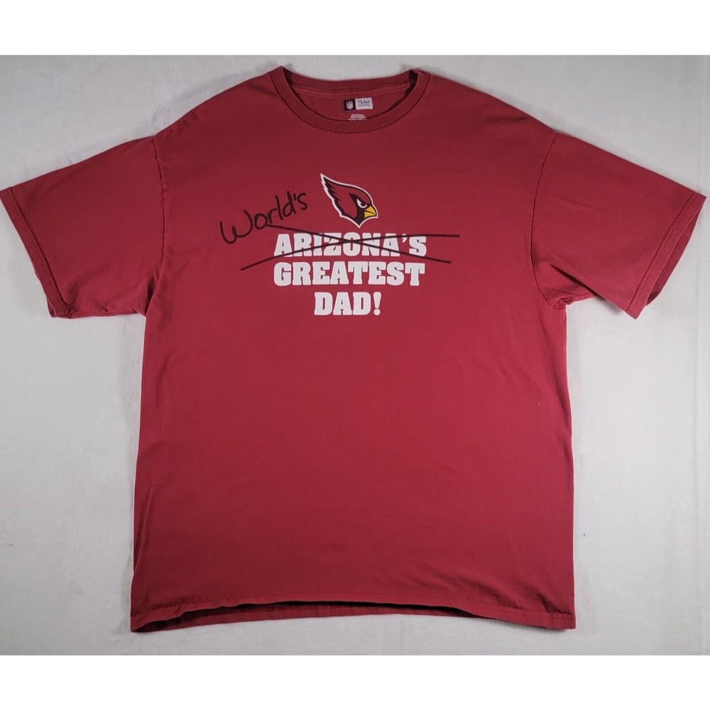 Arizona Cardinals Mens Shirt XL World's Best Dad Father's Day Team Logo T-Shirt - Picture 2 of 6